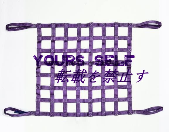 お見逃しなく 吊に荷 特殊型 モッコ型 ベルトスリング スリングベルト 2m×2m マス目20cm ポリエステル製 使用荷重4t S45拍卖