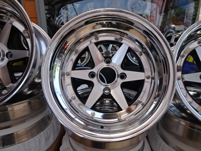 リアル3Pロンシャン 8J-15 -14 114.3/4H 2本セット 新品 旧車拍卖
