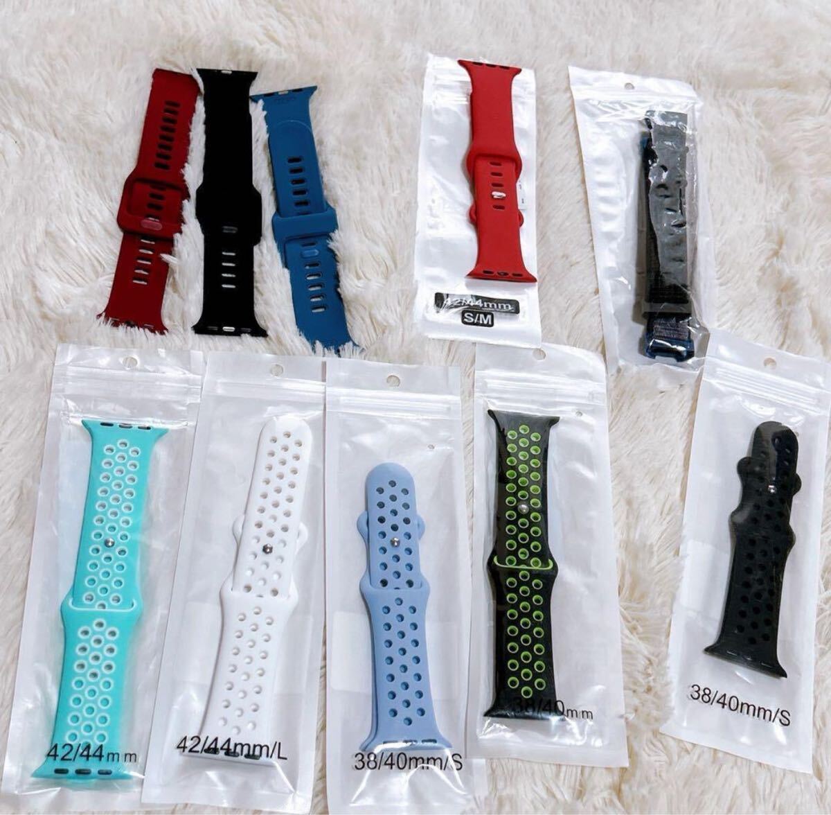 【気分で変えちゃおう】スマートウォッチ バンド 10本セット 通気性抜群拍卖