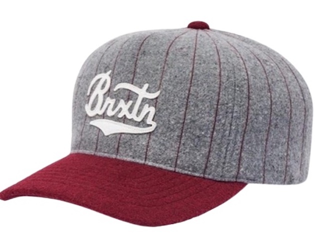 Brixton Burt MP Hat Cap Light Heather Grey/Burgundy キャップ拍卖
