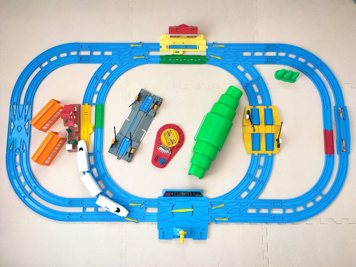 優先発送!贅沢総複線コースセット N700 自動クロス 検)レバーでダッシュ・まとめ・大量・中古・ディズニー・プラレール・クーポン・車両拍卖