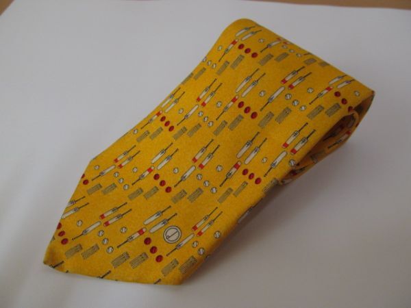 (58536)dunhill ダンヒル ネクタイ シルク イエロー USED拍卖