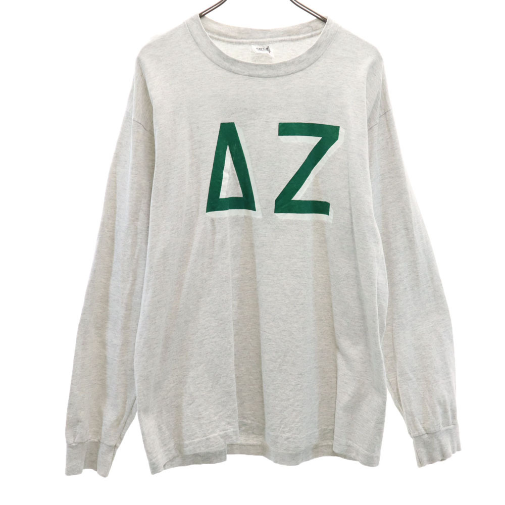 アンヴィル 90s USA製 オールド 長袖 シングルステッチ Tシャツ XL グレー anvil ロンT メンズ拍卖