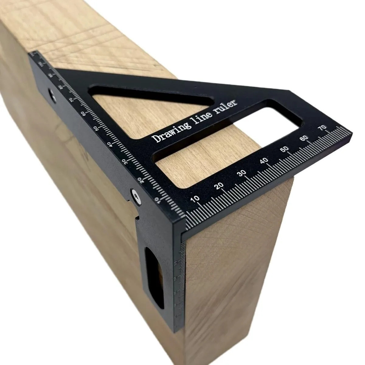 数量限定 木工 直角定規 木工用 ブラック レア 90度 アルミニウム合金 スケール 定規 アルミ合金 三角定規 DIY 大工道具 木材加工 スコヤ02拍卖