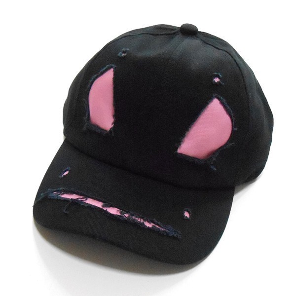 YGG★新品 ゴースト 帽子 キャップ 黒×ピンク g-dragon着 フリー FREE ブラック ユニセックス ストリート おばけ ハロウィン拍卖