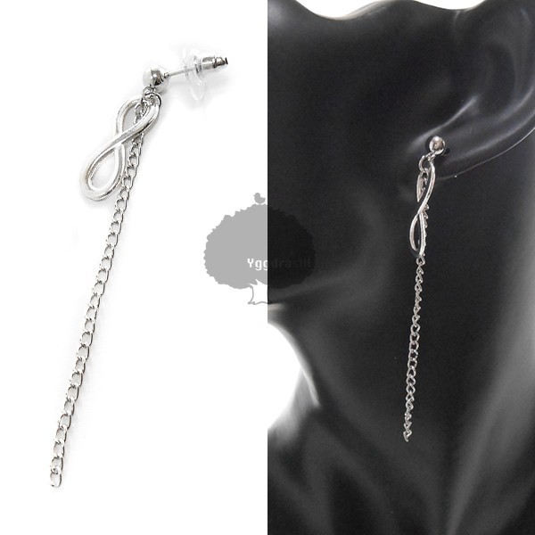 YGG★新品 インフィニティ ロングチェーン ピアス INFINITY シルバー メッキ SEVENTEEN ホシ THE8 ディエイト 1個 片耳拍卖