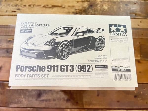 B37 新品未使用 TAMIYA タミヤ 1/10 RCスペアパーツ ポルシェ911 GT3 (992) スペアボディセット ライトケース付 プラモデル 車 (残2)拍卖