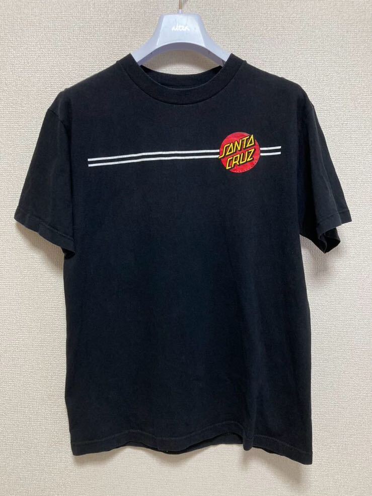 90's 00's NHS SANTA CRUZ サンタクルーズ スケートTシャツ メンズM 黒 Black Mexico製 /ヴィンテージ Vintage /サーフ拍卖