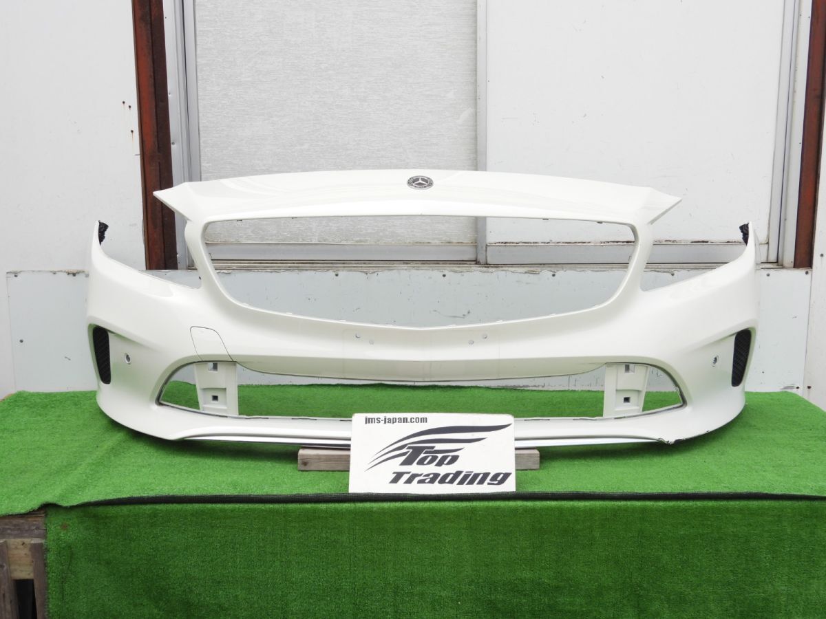 L3767vc ベンツ純正 Aクラス W176 後期 ベースグレード フロントバンパー スポイラー付 カルサイトホワイト650拍卖