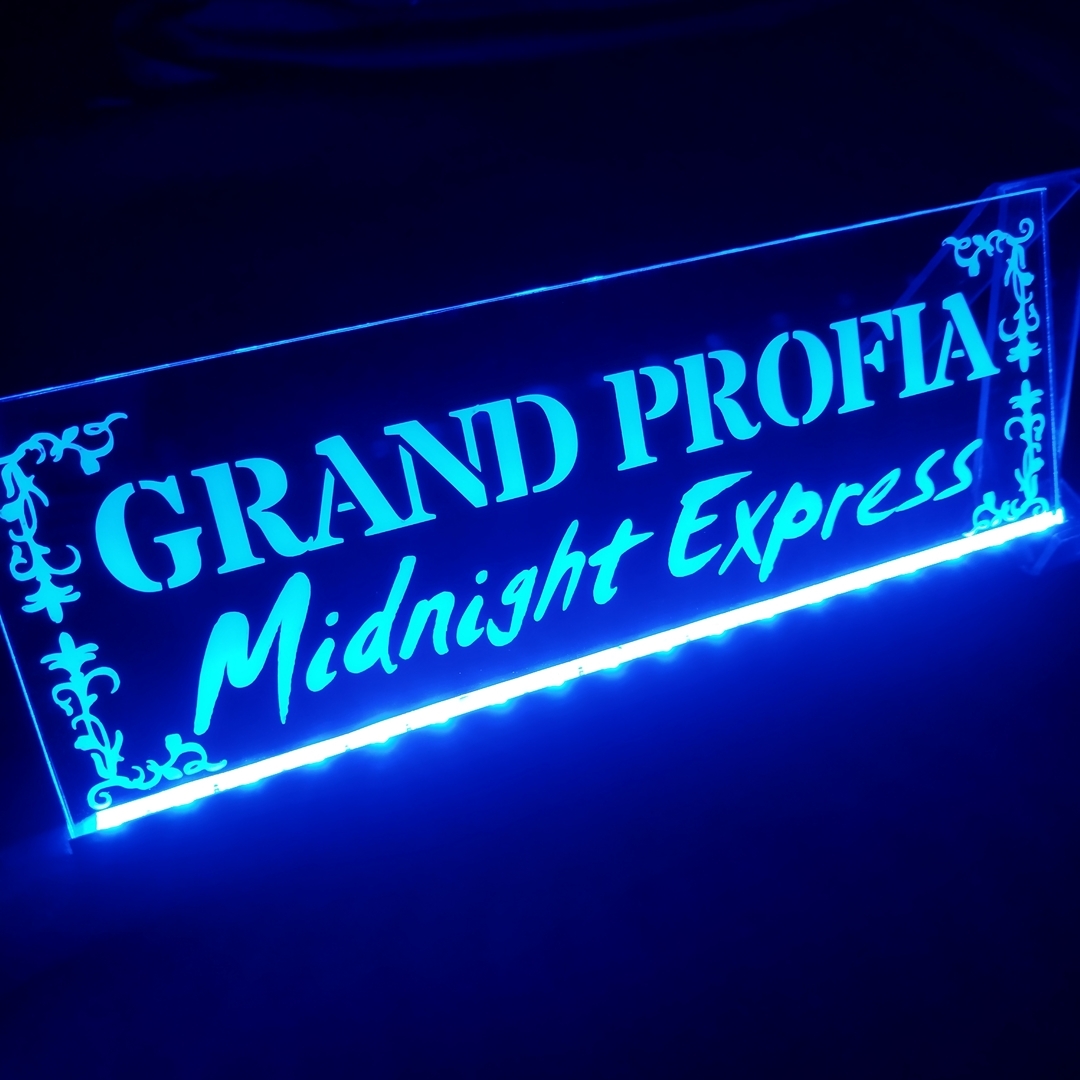 グランド プロフィア④深夜特急 フルカラーLED アクリルプレート 17プロフィア 日野 HINO トラック アンドン 安全窓 内装カスタム デコトラ拍卖