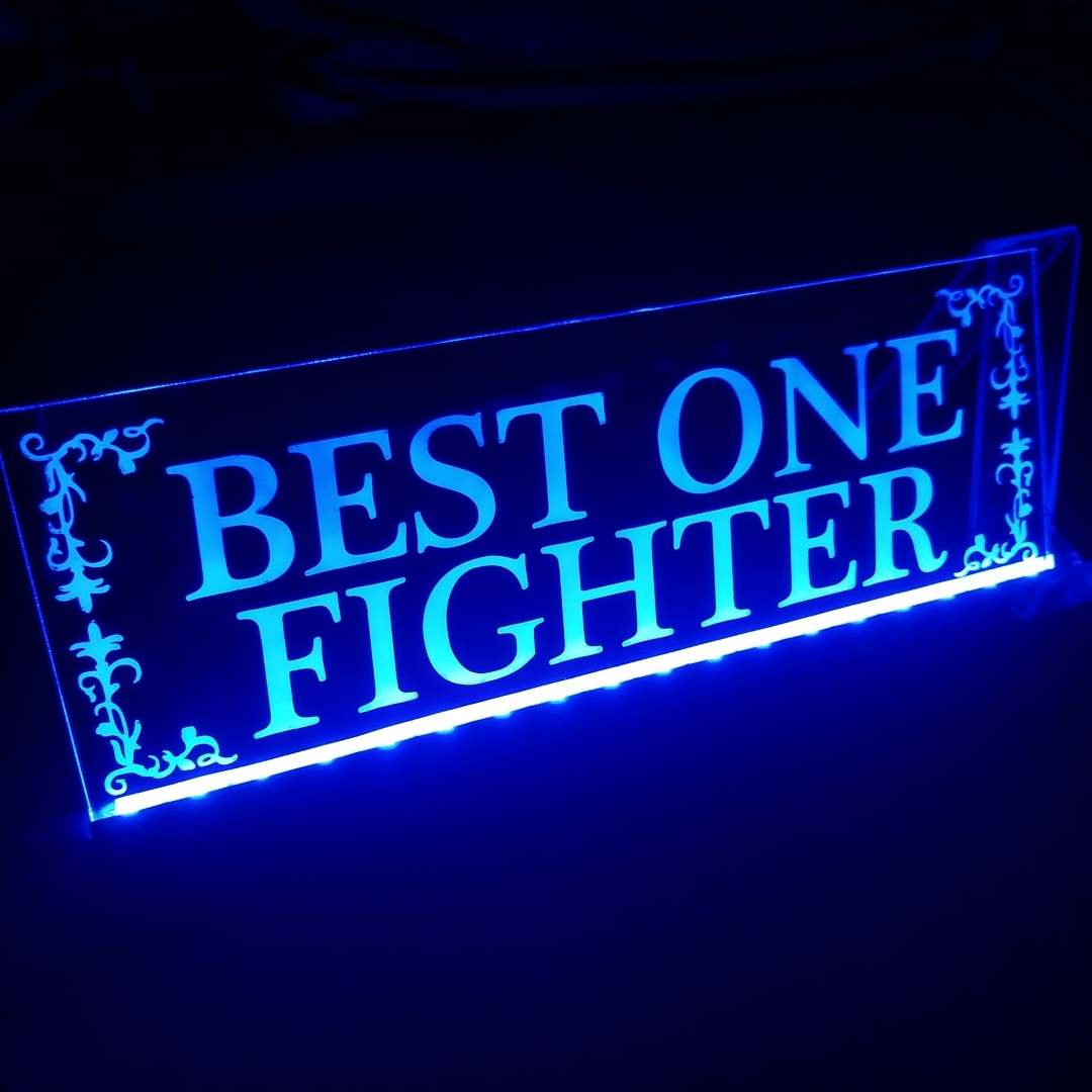 ベストワンファイター① LED アクリルプレート 三菱ふそう FUSO トラック アンドン 安全窓 内装 カスタム デコトラ ライト パーツ USB拍卖