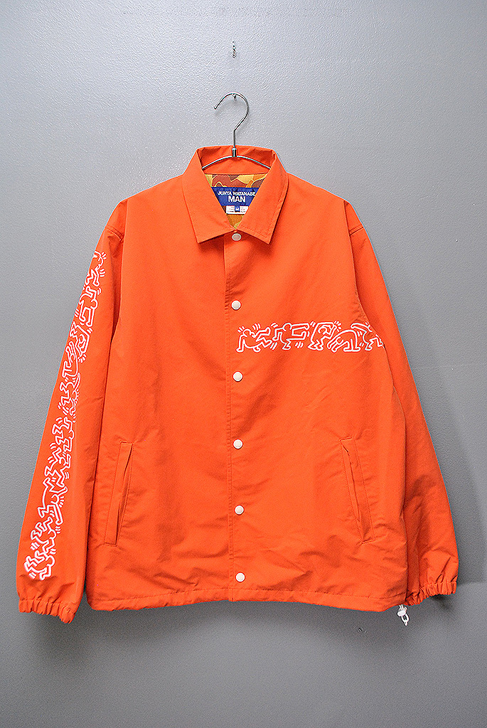 JUNYA WATANABE MAN ジュンヤワタナベ マン グラフィックコーチジャケット キースへリング オレンジ/M拍卖