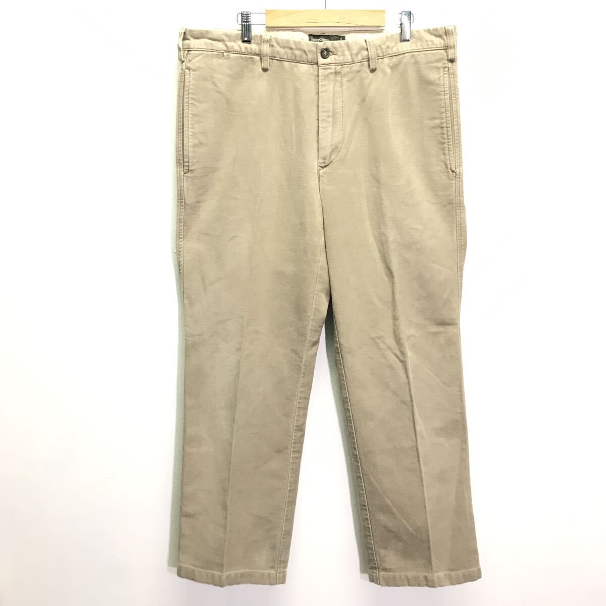 上品な大人の雰囲気◎【Henry Cottons】スラックス パンツ チノパン シンプル きれいめ ゆったり 紳士 ミドルエイジ ベージュ 52 /Y15068ii拍卖