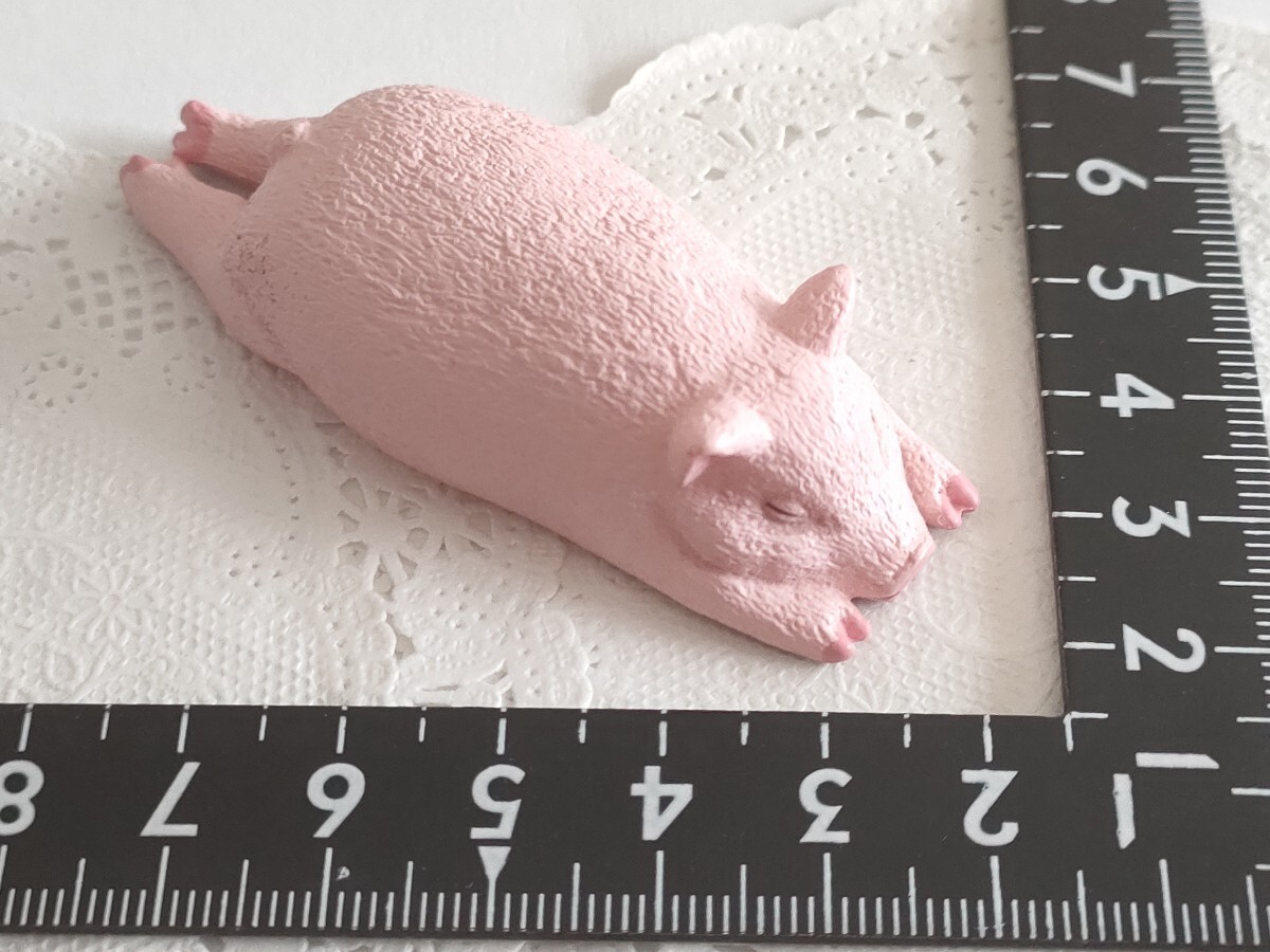 4r528 ドール用 ペット 豚 子豚 ピンク 夏バテ ミニチュア 動物 バービー ジェニー momoko ピュアニーモ リカちゃん 1/6ドール拍卖
