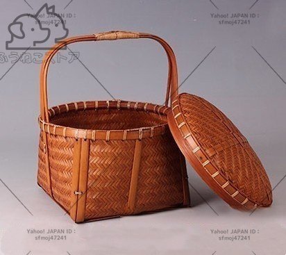手作りバスケット 竹編み上げ カゴバック 収納バッグ 茶道具 籠 拍卖