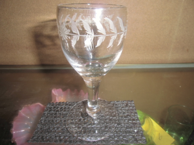 大正ロマン ウランガラス ワイングラス No.43拍卖