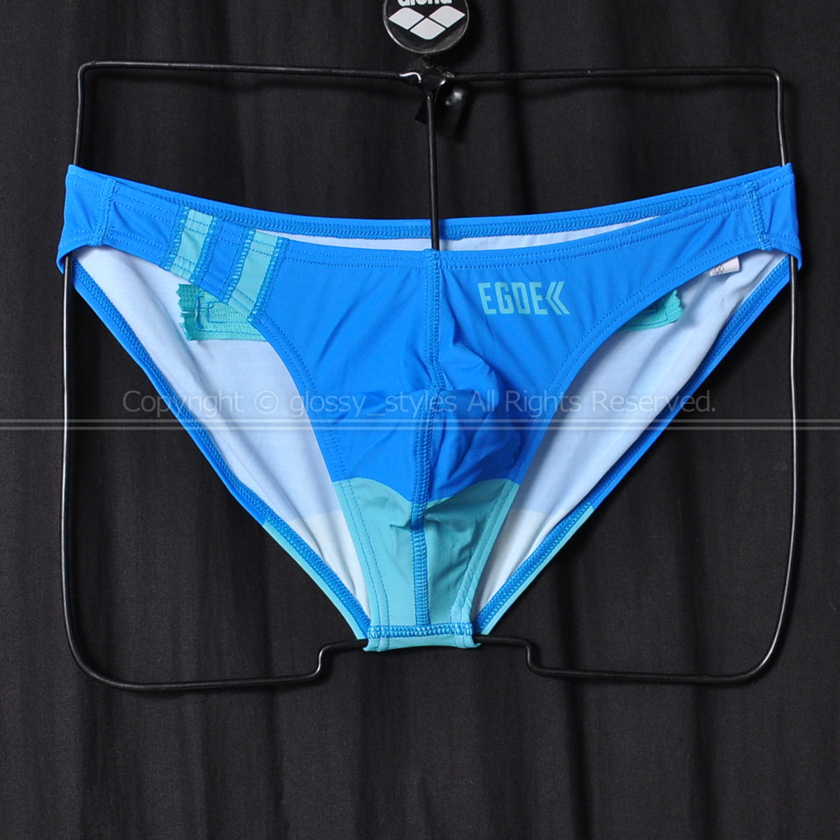 K1922-05■新品 EGDE 横ファスナー エッジ スーパーローライズ ビキニ ブルー M拍卖