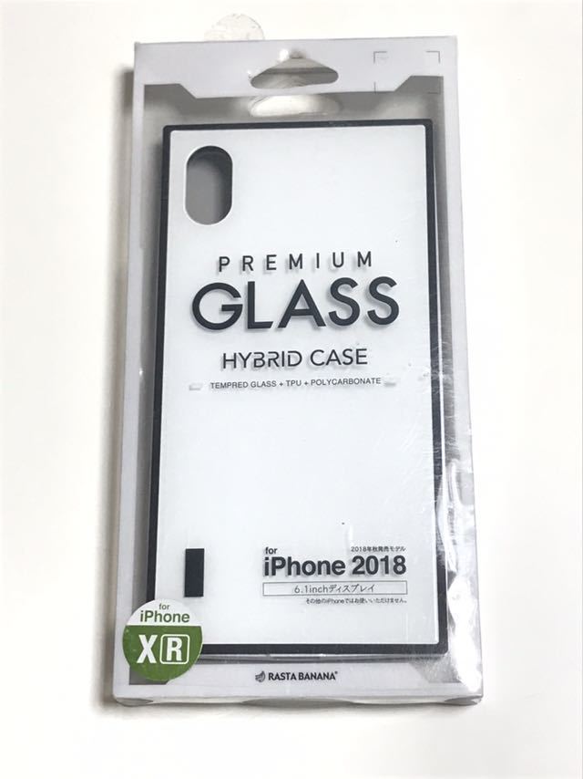 匿名送料込iPhoneXR用カバー ハイブリッドケース(ガラスTPUポリカーボネート)白 ホワイト 新品iPhone10R アイホンXR アイフォーンXR/CB7拍卖