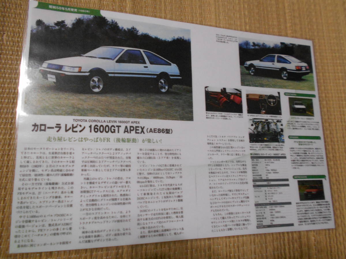 ◎トヨタ カローラ・レビン1600GT APEX(AE86型)拍卖