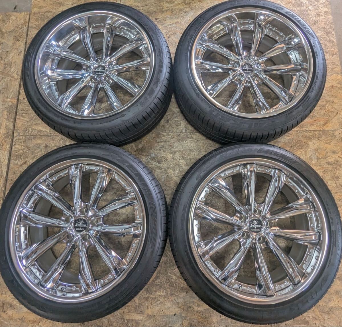 【希少!】WEDS Kranze Graben 20インチ 9.5J+41 10.5J+25 PCD114.3 5穴 5H アルファード クラウン レクサス R35 マークX拍卖