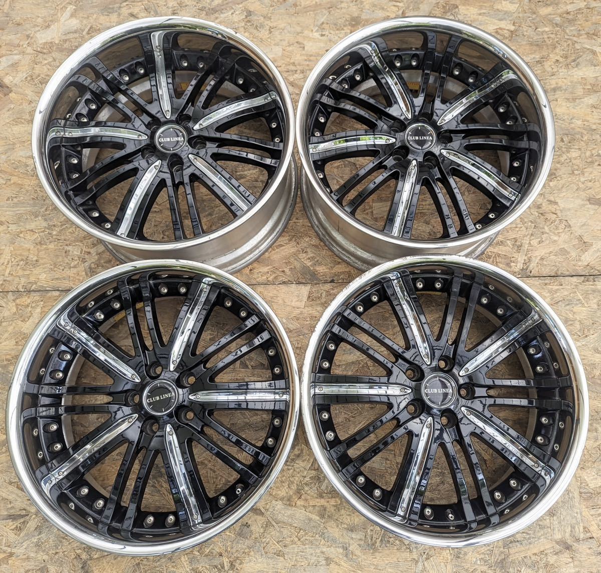 【希少!】CRIMSON クリムソン CLUB LINEA クラブリネア L612 19インチ 8J+25 9J+28 PCD114.3 5穴 5H 深リム 当時物 クラウン レクサス拍卖