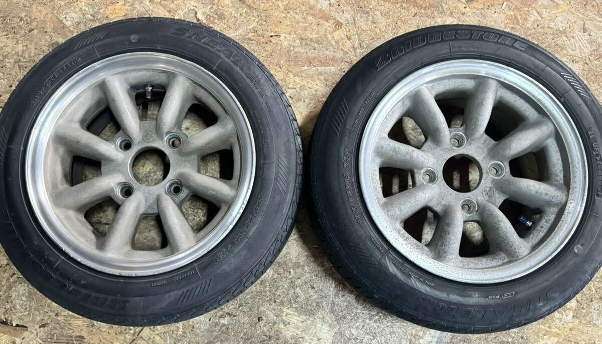 【希少!】ワタナベ エイトスポーク 13インチ 6J Aタイプ PCD114.3 4穴 4H 旧車 AE86 カプチーノ 軽トラ拍卖