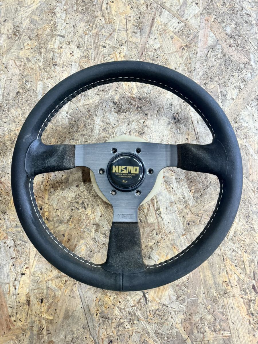 【超希少!】NISMO ニスモ バックスキン ステアリング 程度良好 美品 ハンドル スカイライン GT-R BNR32 BCNR33 BNR34 SKYLINE 当時物拍卖