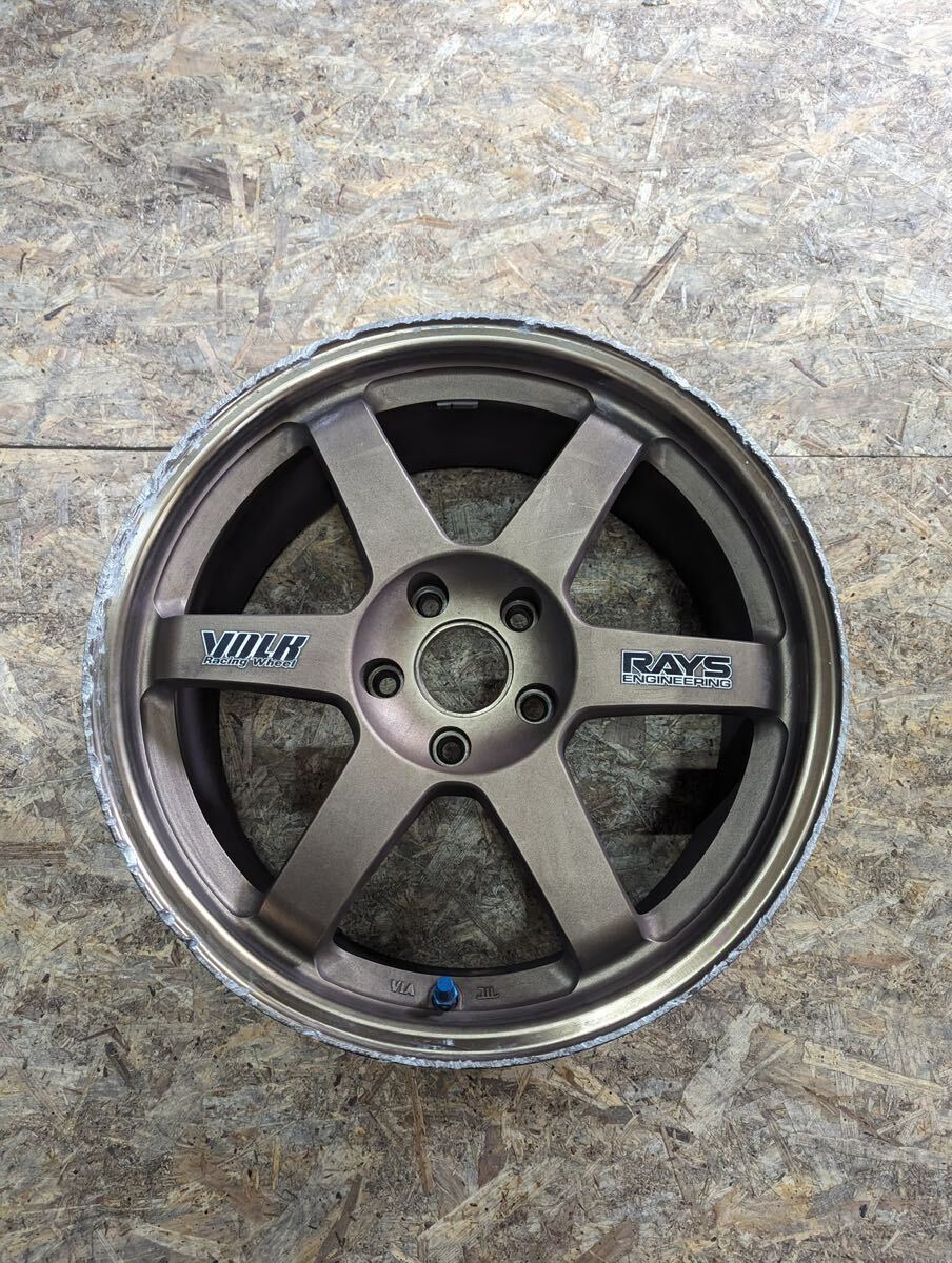 【1本!】RAYS TE37 18インチ 8.5J+40 PCD114.3 5穴 5H 軽量 鍛造 ボルクレーシング拍卖