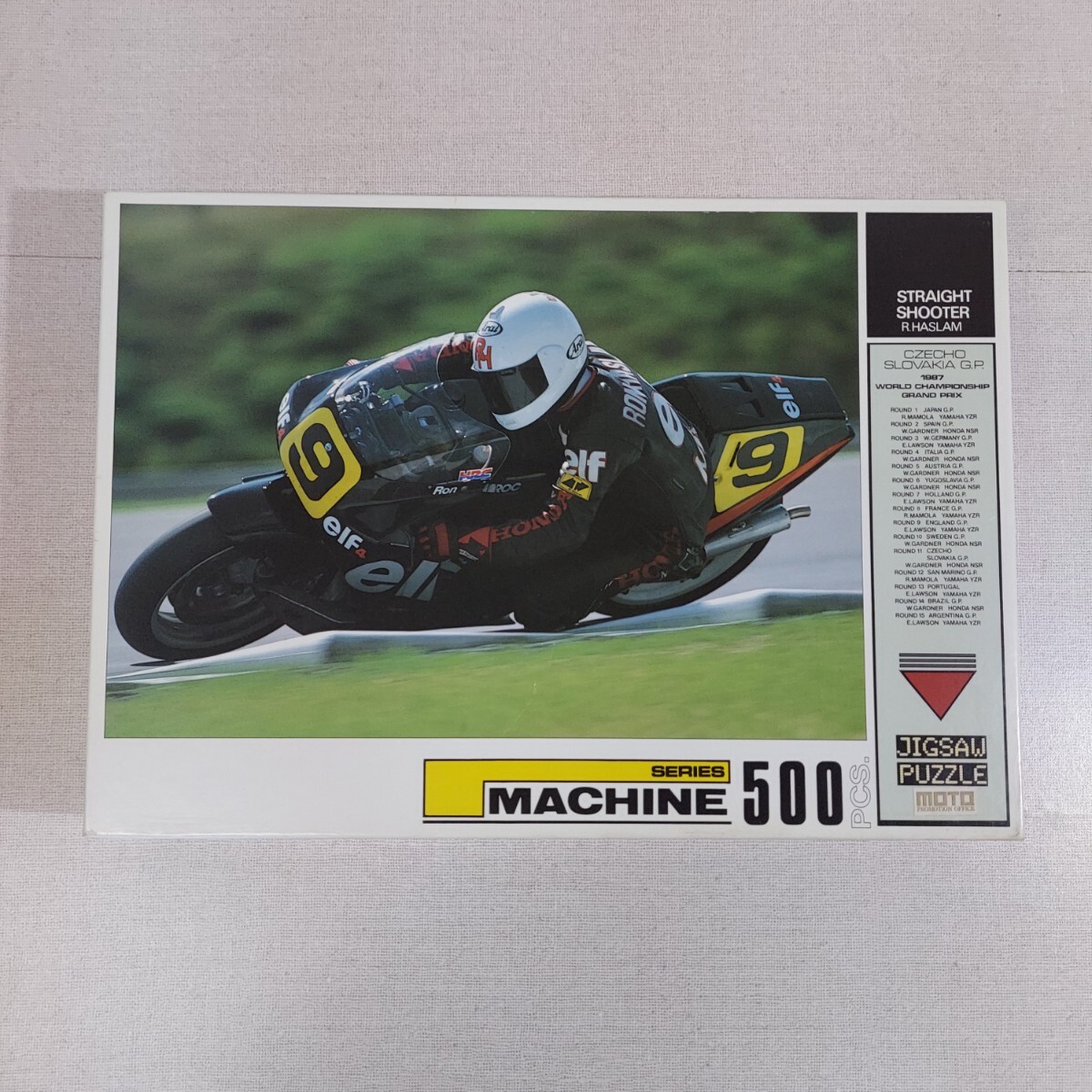 やのまん ジグソーパズル 500ピース 1987 GP500 ロン・ハスラム elfホンダ 希少 当時物拍卖