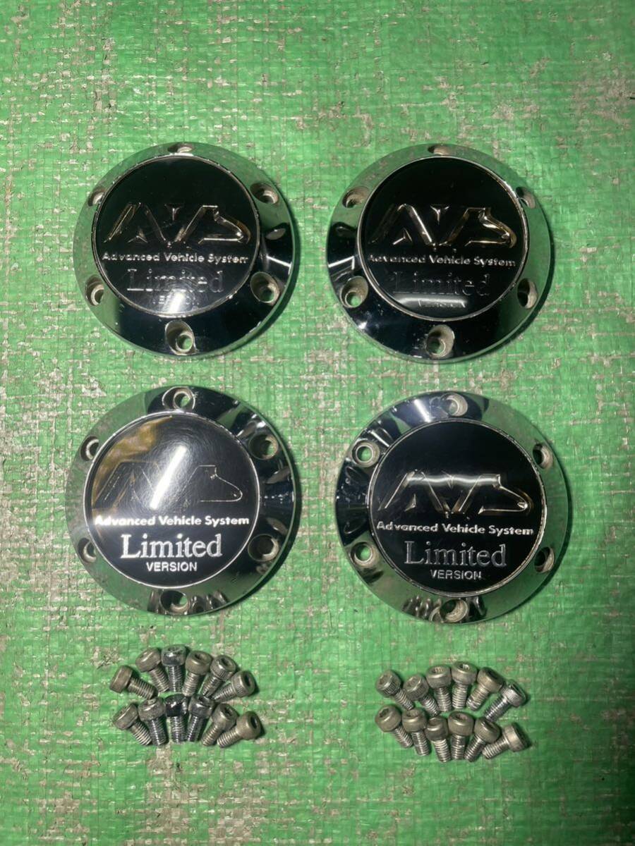 YOKOHAMA AVS Limited VERSION センターキャップ 4個セット ヨコハマ リミテッドバージョン ビス付き拍卖