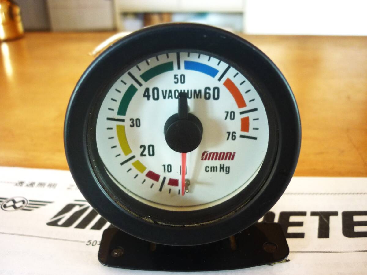 安心の消毒済 大森 オオモリ 機械式 バキューム計 52パイ メータ・イルミ点灯確認済 送料520円もOK 白拍卖