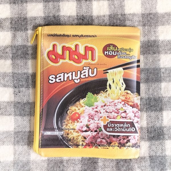 新品&即決◎タイのインスタント麺【マーマー】パッケージそっくりフラットポーチ【ムーサップ】拍卖