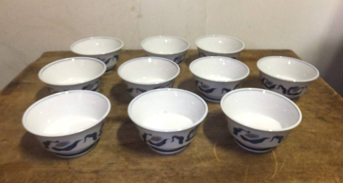 ▲て-500 盛り付鉢 小鉢 まとめて10個 保管品 磁器 小どんぶり 単品:高さ8cm直径14cm重さ320g 拍卖
