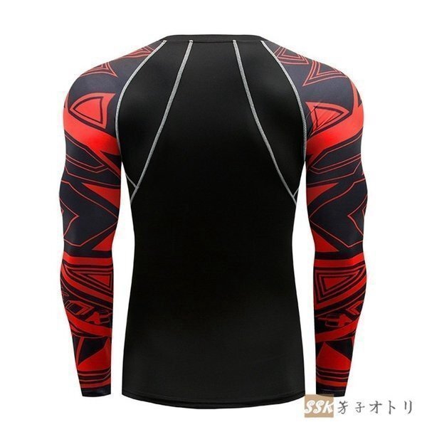 加圧インナー メンズ コンプレッションウェア 加圧シャツ トレーニングウェア 吸汗速乾 アンダーシャツ スポーツウェア 長袖M :12 HE766拍卖