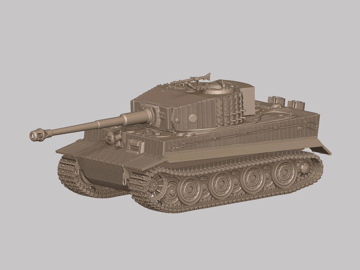 1/144 レジンキット 未塗装 WWⅡ ドイツ軍 戦車 タイガーⅠ 重戦車 ツィメリットコーティング ワールドタンクミュージアム 230807拍卖