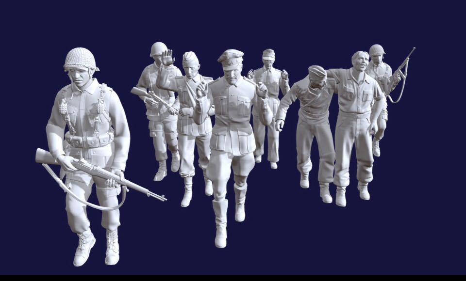 1/144レジンキット 未塗装 WWⅡ ドイツ軍 兵士フィギュア8体 捕虜vel.3 ワールドタンクミュージアム【同梱可能】230415拍卖