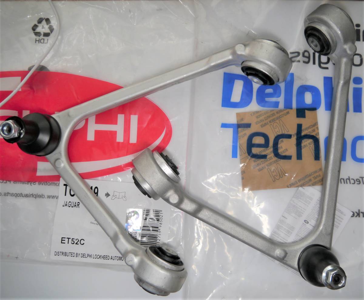 (送料込) ジャガー F-TYPE Fタイプ S-TYPE Sタイプ XJ XJR XK XKR・LS THUNDERBIRD フロントアッパーアーム左右セット【DELPHI製・新品】拍卖