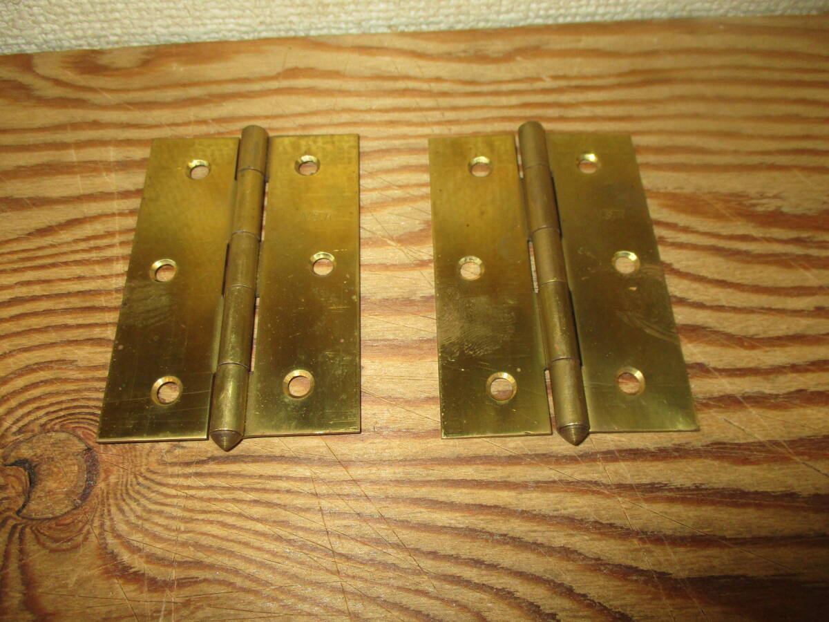 真鍮蝶番(85ミリ) 2枚で¥2000 送料¥185拍卖