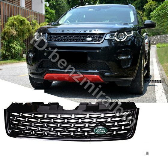 Abs ブラック カラー フロント センター グリル メッシュ グリル フィット ランドローバー ディスカバリー スポーツ 2015 2016 2017拍卖