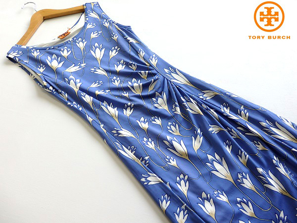 即決★トリーバーチ★ジャージーワンピース XS 藤色/ライトブルー 美品♪レディース ストレッチあり☆拍卖