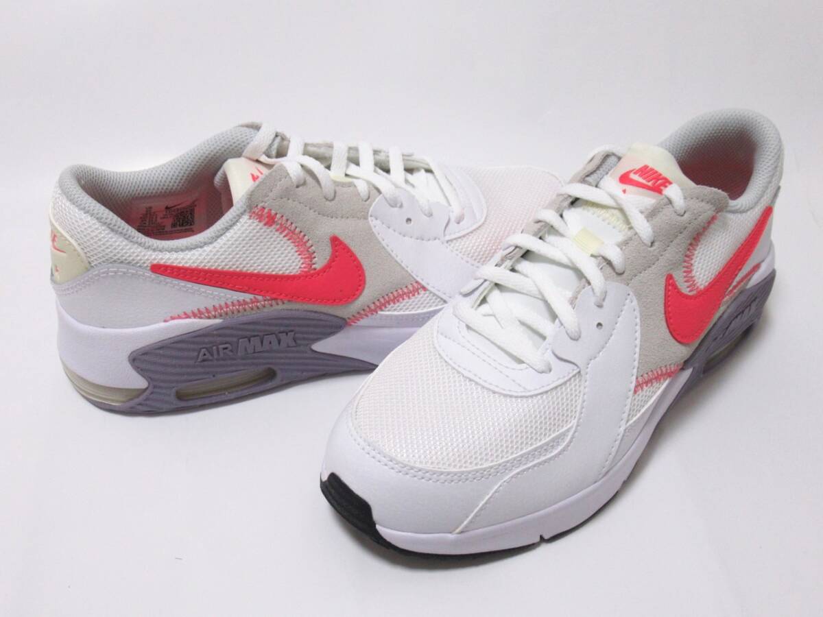 NIKE AIR MAX EXCEE GS 白 ピンク グレー 25cm ナイキ エアマックス エクシー レディース ジュニア CD6894-119拍卖