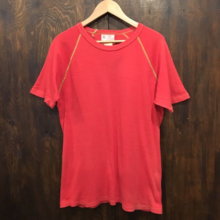 オランダ軍 ミリタリー 後染め ラグラン Tシャツ 90s 赤 軍物 ユーロ古着 ヨーロッパ古着 半袖Tシャツ Tシャツ拍卖