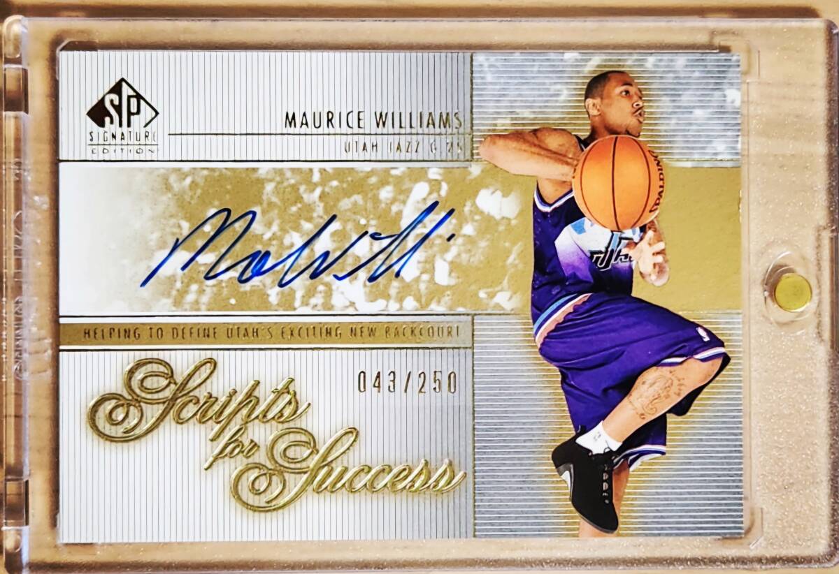 レア Rookie サイン 2003 -04 UD SP MAURICE MO WILLIAMS Auto RC / モーリス モー ウィリアムズ Autograph (NBA Champion)拍卖