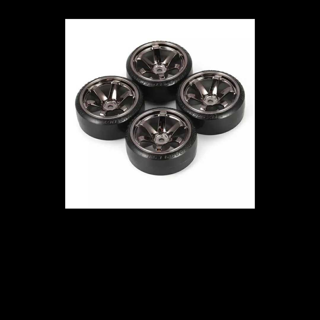 ●即決価格●送料無料●●チタンカラー●● ドリフトタイヤ ホイール TT02 TT01 サクラ D3 D4 D5 ドリパケ YD-2 等いろんなラジコンに拍卖