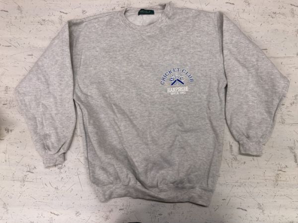 HAMPSHIRE CRICKET CLUB ハンプシャー カウンティ クリケット クラブ オールド スポーツ 古着 スウェット トレーナー メンズ L グレー拍卖