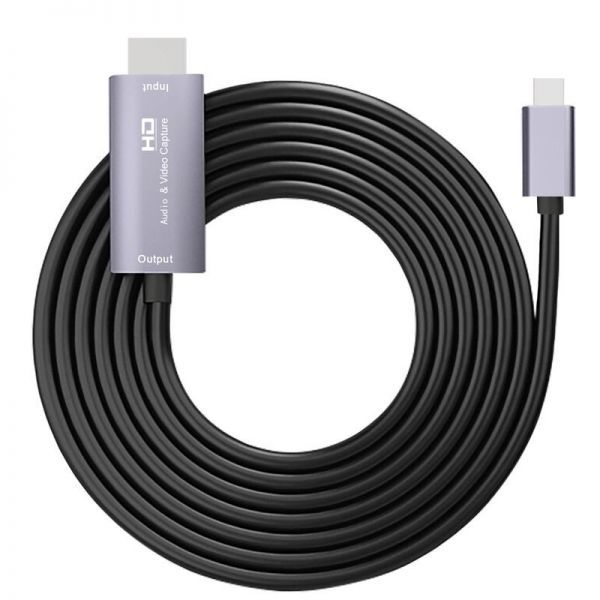 ビデオキャプチャ ゲームキャプチャー 数千数万円円の専門ビデオキャプチャ不要でこのケーブルのみでキャプチャ可 type-C 4K HDMI拍卖