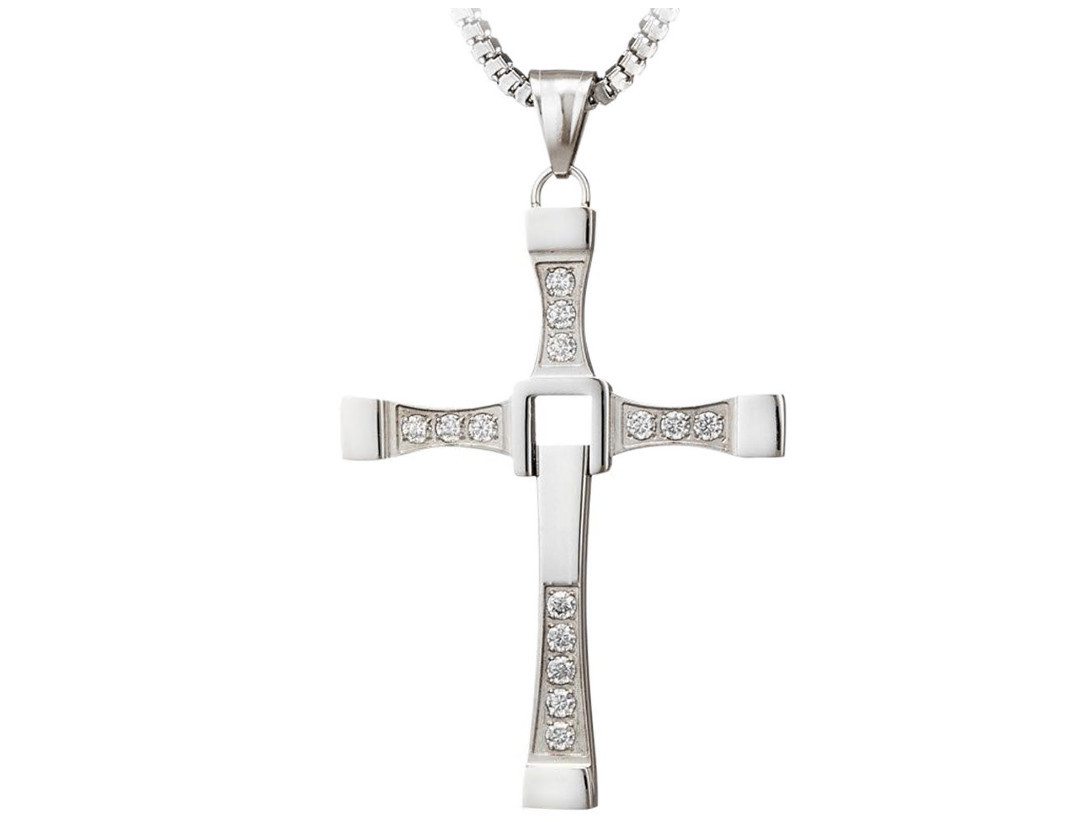 ワイルドスピード クロスネックレス チェーン ケース 3点 サージカルステンレス ビッグサイズ 75mm×48mm 高品質 ドミニク ヴィン A800am拍卖