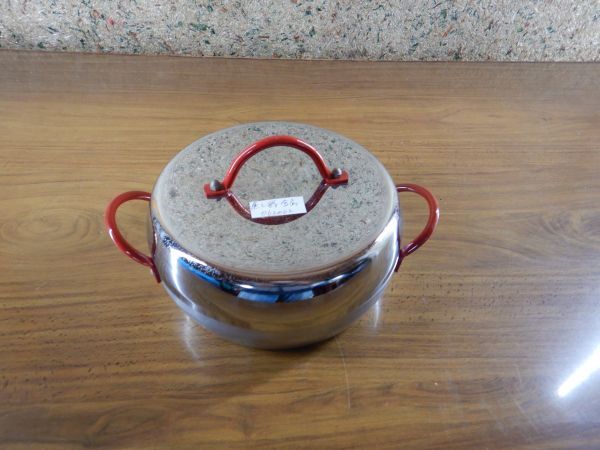 金属製 蒸し器 焼き芋 28x22h14cm 蒸し器 062002 傷有 使用していたもの丸四角 鍋 拍卖