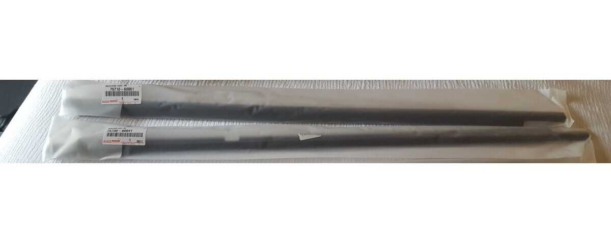 ●新品 トヨタ HDJ101 UZJ100 ランドクルーザー ランクル 純正 リアドア ベルトモール 水切りモール 左右セット Rear door belt molding RL拍卖