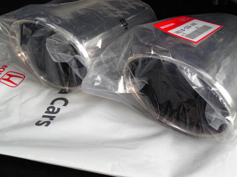 ●未使用 ホンダ ABA-AP1 AP2 S2000 純正 マフラーカッター エキゾーストフィニッシャー パイプ 2個セット★ HONDA exhaust finisher拍卖